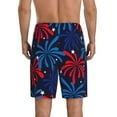 thumbnail image 6 of KLL Red White Blue Fireworks for Men's 1-Pack Shorts,Sleep Pajama Shorts for Men Soft Pj Shorts Men's Pajama Bottoms Sleepwear -4X-Large, 6 of 7