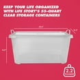 thumbnail image 3 of Life Story 55 Qt Stackable Storage Bin, Light Duty Lidded Container, Clear, 24 Pack, 3 of 9