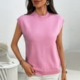 thumbnail image 5 of Rezuofi Womens Cap Sleeve Sweater Vest Crew Neck Casual Loose Knit Summer Lightweight Pullover Tank Tops, 5 of 9