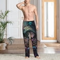 thumbnail image 2 of Naloa Forest Mushroom Skull Pajama Pants Men, PJ Bottoms, Sleep & Lounge Pants-Small, 2 of 6