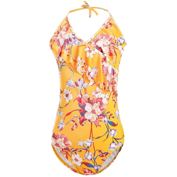 As Rose Rich Girls Swimsuit Ruffle One Piece Bathing Suits UPF50+, 8 ...