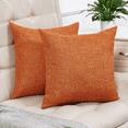 thumbnail image 4 of AUQ 2 Pcs Pillow Cover,Orange Yellow Pillow Covers 18*18 Inch,Modern and Linen Decorative Throw Pillow Cover for Comfort, 4 of 4