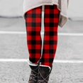 thumbnail image 2 of WERYOUNG Women's Leggings Pants Winter Women Plaid Printed Fashion Casual Long Pants Slim Fit Stretchy High Waist Leggings, 2 of 4