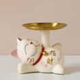 thumbnail image 4 of Bandeja de almacenamiento de estatuil de gato de de resina de escritorio de pa lves teléfono moneda Mintiendo Zulema titular de la llave de la estatua, 4 of 8