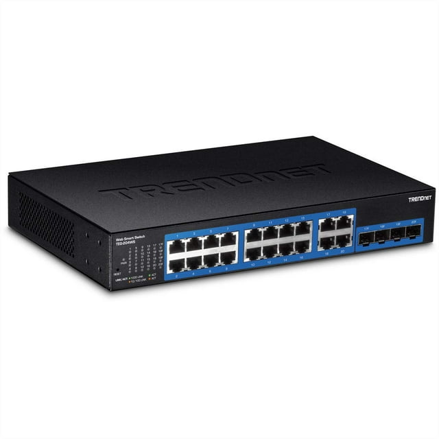 Conmutador TRENDnet Gigabit Web Smart de 20 puertos TEG-204WS