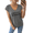 Gray, variant on GIFFIMY Women's Relatable Slogan Graphic V-Neck Short Sleeve T-Shirt White Standard Fit Everyday Top