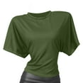 thumbnail image 6 of cocolona Crop Tops for Women, Summer Short Sleeve T-shirts Fashion Casual Loose Blouses Basic Tees, 6 of 7