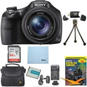 Sony DSC-HX400V/B HX400 20 MP Digital Camera Bundle w/ 64GB High-Speed Card, Spare Battery, Rapid AC/DC Charger, Padded Case, Tutorial, SD Card Reader, Tabletop Tripod, and MORE