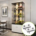 thumbnail image 4 of 8 Pack Frameless Glass Door Pivot Hinge with Adjustable Iron Pin for 5-8mm Glass Door, 4 of 5