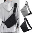 thumbnail image 5 of Mochila de hombro negra, mochila de pecho pequeña impermeable antirrobo, 5 of 5
