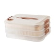 thumbnail image 4 of Luzkey Food Storage Container Dumpling Storage Box Reusable Freeze Box Food Preservation Box Refrigerator Organizer for Snack Fridge Three Layers, 4 of 8