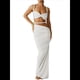 thumbnail image 3 of Conjunto de 2 Piezas para Mujer, Sexy, , de Verano, con Top Fruncido y Espalda Descubierta, y Falda con Aberturas, Vestido de Noche. M, 3 of 8