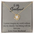 thumbnail image 3 of To My Wife You Belong With Me Infinity Knot Necklace Message Card, 3 of 7