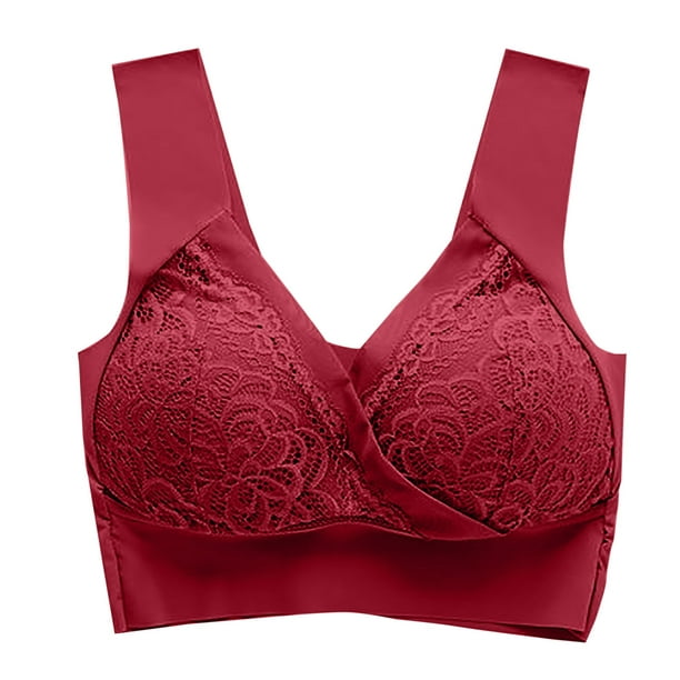 Women's Full-Coverage Breathable Bra for Everyday Cotton Bras Athletic  T-Shirt Bra Comfort Bras for Women Push Up Red : : Clothing, Shoes  & Accessories