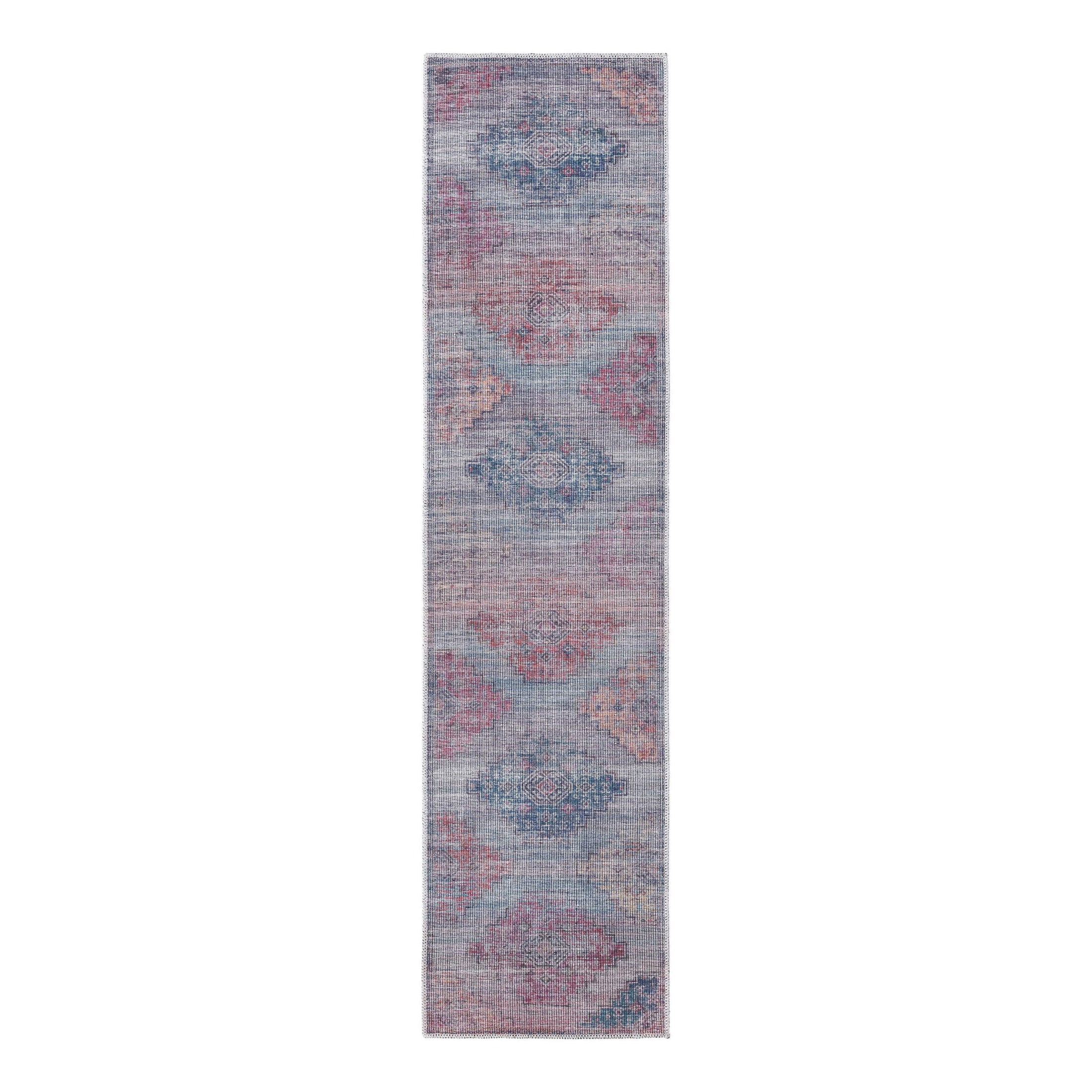 Unique Loom Sisu Collection Area Rug - Goa (2' x 7' 10" Runner Antique Blue/Gray)