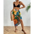 thumbnail image 2 of Bsubseach Colorful Florals Pareo Wrap Sarong, Swimsuit Cover-Up (Women's), 2 of 9