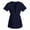 Navy, variant on Viikei Women's Plus Size Short Sleeve Solid Patchwork Color V-Neck Work Uniform Tops