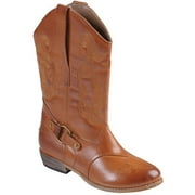 Brinley Co Women's Topstitched Pull-on Cowboy Boots