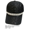 thumbnail image 7 of UDIYO Mesh Sun Hat Adjustable Design Rhinestone Pearl Baseball Hat for Daily Life, 7 of 7