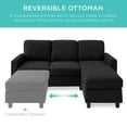 Best Choice Oversize Linen Sectional Sofa Couch with Chaise Lounge
