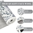 thumbnail image 4 of GlowSol 5' x 7' Area Rug Vintage Medallion Area Rugs Floral Rug Soft Foldable Area Rugs for Dining Room Home Office, Gray Beige, 4 of 6