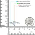 thumbnail image 4 of Marquise Art Deco Wave Wedding Engagement Ring Simulated Cubic Zirconia 925 Sterling Silver size 9, 4 of 5