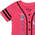 thumbnail image 6 of Disney Girls Baseball Jersey T-Shirt with Lilo & Stitch and Mickey Mouse- Girls Sizes 4-16 Hot Pink, 6 of 8