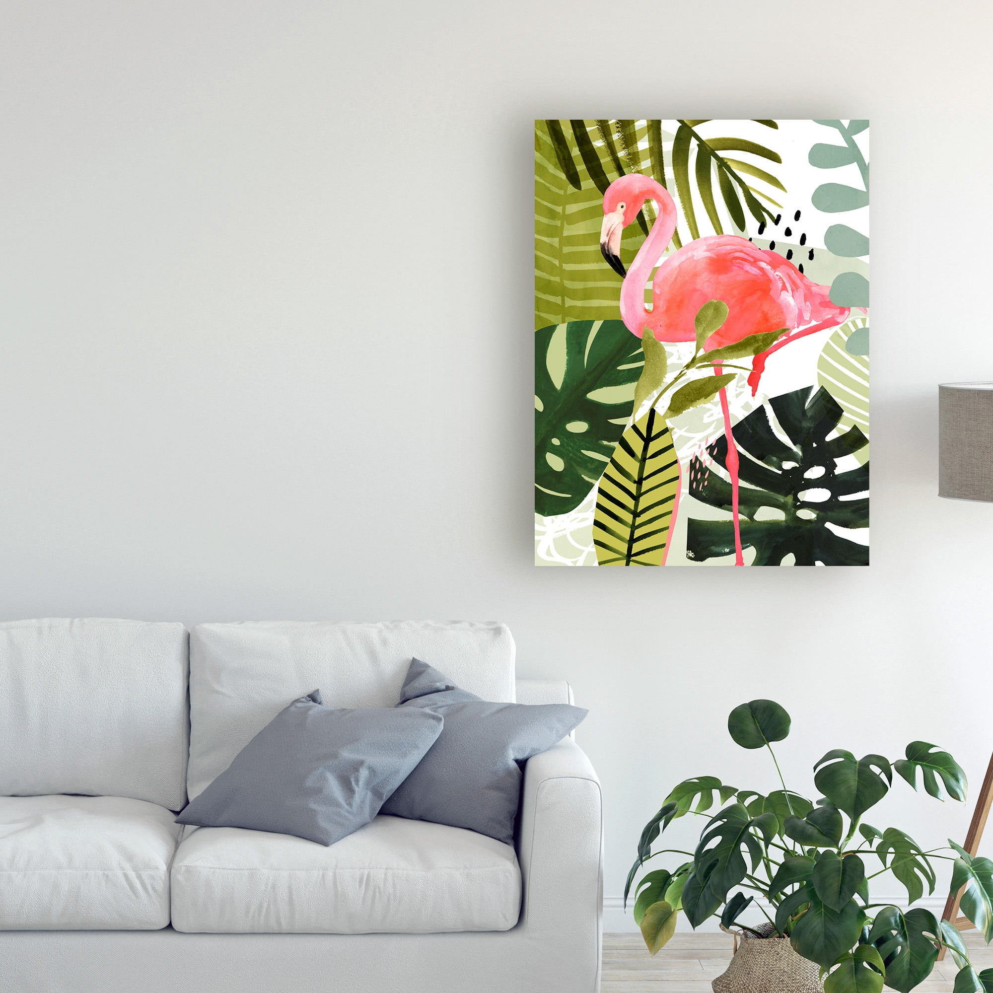 Trademark Fine Art 'Flamingo Forest I' Canvas Art by Victoria Borges