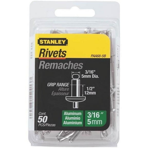 Stanley Tools Rivet 3/16X1/2In Aluminum PAA68-5B