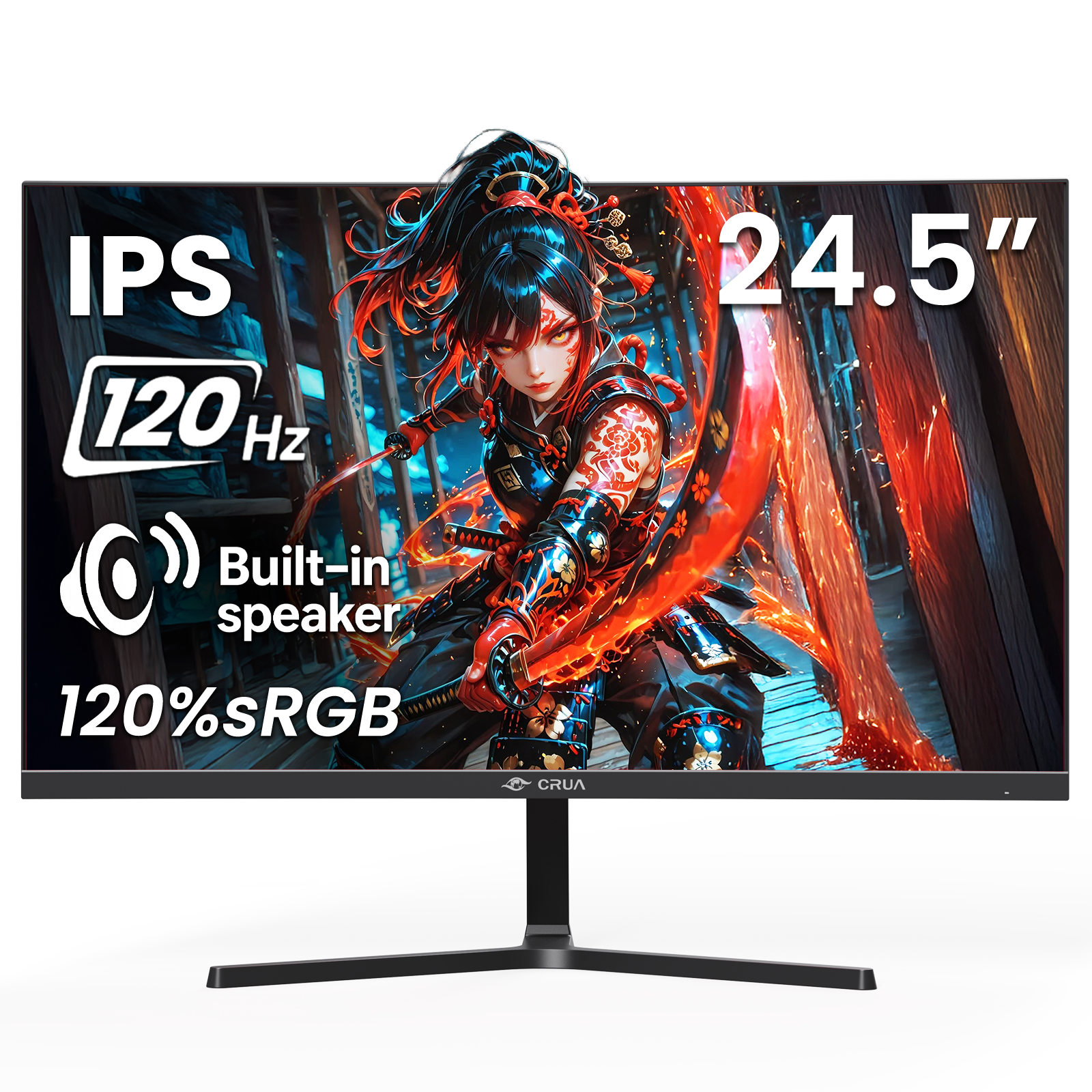 CRUA 24.5" IPS Gaming Monitor 1080P 120Hz photo 1