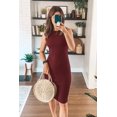thumbnail image 5 of Vestido PRETTYGARDEN 2025 Midi Ajustado Sin Mangas Vino Rojo XL, 5 of 5