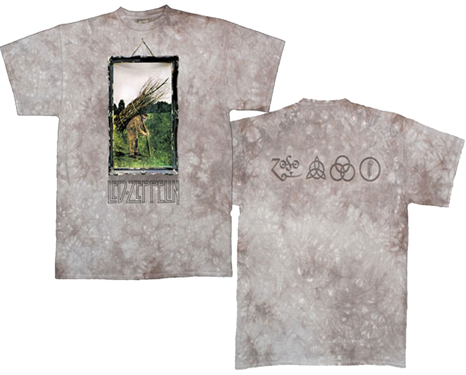 Led Zeppelin Led Zeppelin Man With Sticks Tie Dye Adult TShirt