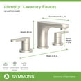 thumbnail image 3 of Symmons SLW6712MBPP Identity 1.0 GPM Widespread Bathroom Faucet - Black, 3 of 7