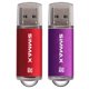 thumbnail image 1 of Unidad Flash Simmax, Paquete De 2 Unidades Flash Usb 2.0 De 32 Gb, Unidad De Memoria Usb Con Indicador Led (Rojo Morado), 1 of 1