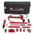 thumbnail image 1 of 10-Ton Porta Power Kit with Hydraulic Jack Ram Pump and 4.6 ft Oil Hose 14-Piece Repair Set Overload Protection Wheeled Storage Case for Auto Farm Heavy Equipment Garage, 1 of 7