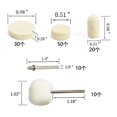 thumbnail image 2 of 120x Felt Polishing Buffing Polisher Pads Wool Plastic Dremel Rotary Tool Kit, 2 of 9
