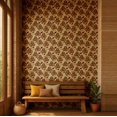thumbnail image 2 of S4Sassy Peel & Stick Vinyl Wallpaper, Botanical Floral Wall Paper Contact Paper Waterproof - Beige, 25"X 360", Removable Asian Style Covering For Home Decor In Bedrooms & Living Areas, Cabinets, 2 of 4