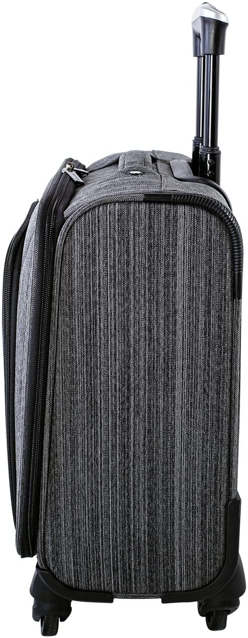 NEXTECH 15.6" Rolling Laptop Briefcase with Tablet Pocket, Grey