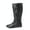 WIDE/CALF/BLACK, variant on Women Winter Boots Knee High Faux Fur Lined Insulated Tall Boots Comfortable for Fall and Snow