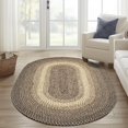 thumbnail image 3 of Super Area Rugs Braided Rugs Farmhouse Kitchen Rug - Ridgewood Braided Rug for Living Room - Reversible - Indoor/Outdoor - Made in USA - Brown Velvet/Beige, 10' X 13' Oval, 3 of 18