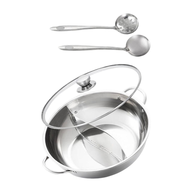 GROWTH TANK Pot with Divider Cookware Kitchenware Cookware Cooking Pot for Party Travel With With spoon and lid
