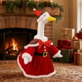 thumbnail image 5 of Sruoe Christmas Porch Goose Outfits, Porch Goose Clothes, 23 Inch Cement Goose Clothes Dress, Duck Clothes for Spring Easter Holiday Outdoor Garden Yard Lawn Patio Statue Decor, 5 of 9