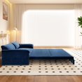 thumbnail image 6 of 66" Queen Convertible Sleeper Loveseat with Side Storage in Blue Velvet, 6 of 10