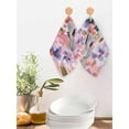 thumbnail image 2 of Easter Bunny Kitchen Dish Towels for Drying Dishes Set of 2, Spring Pink Flowers Rabbit Pastoral Botanical Waffle Weave Microfiber Hand Tea Bathroom Towels Quick Dry & Absorbent Towel 12x12, 2 of 7