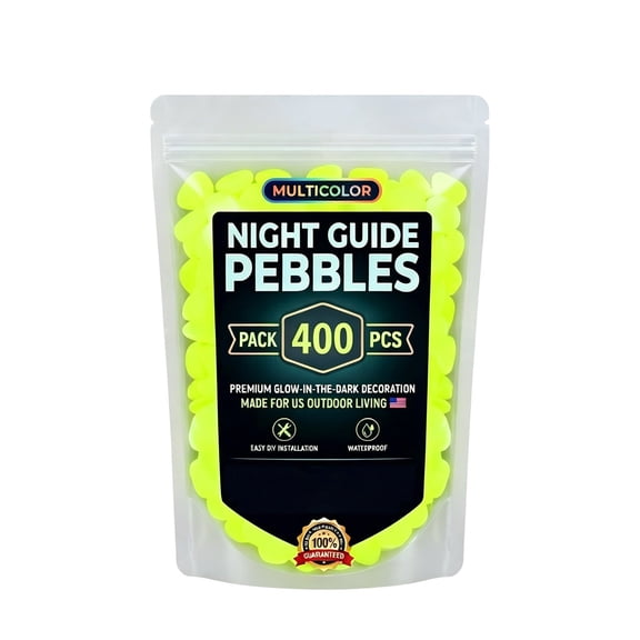 WNFJR Luminous Garden Stones, Glowing Pebbles for Outdoor Landscaping, Decorative Stones for Pathways and Aquariums, Ideal for Home Decor and Garden Enhancements, Yellow