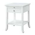 thumbnail image 1 of Pemberly Row 1 Drawer Transitional Wood End Table with Bottom Shelf in White, 1 of 3