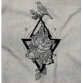 thumbnail image 2 of Bird Triangle Rose Floral Spiritual Women's Long Sleeve T Shirt Brisco Brands X, 2 of 6