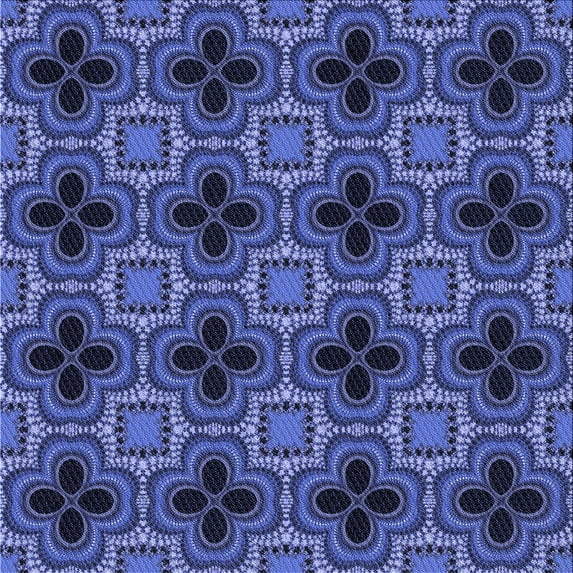 Ahgly Company Indoor Square Patterned Light Slate Blue Area Rugs, 6' Square