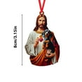 thumbnail image 2 of Summercome Jesus Hugging Animals Christmas Ornaments, Embracing Animals Christmas Ornament Acrylic Flat Pendant Xmas Commemorative Pendant, 2 of 7