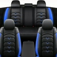 thumbnail image 3 of FANOTEK Custom Fit for Chevrolet Trax 2015-2021 Car Seat Cover, Breathable Faux Leather Full Set Seat Cushion with Airbag Compatible Black Blue, 3 of 9